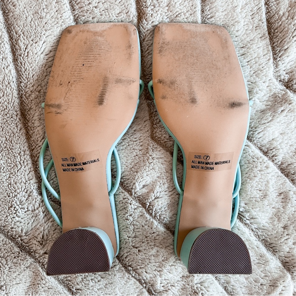 Lulus Jocelynn Aqua Strappy High Heel Sandals - Picture 8 of 11